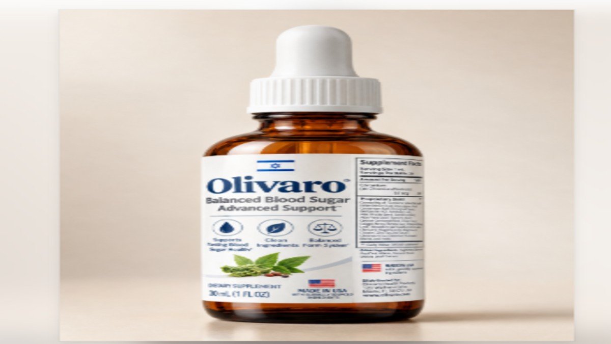 Olivaro blood sugar support supplement bottle with dropper showing liquid formula for metabolic health